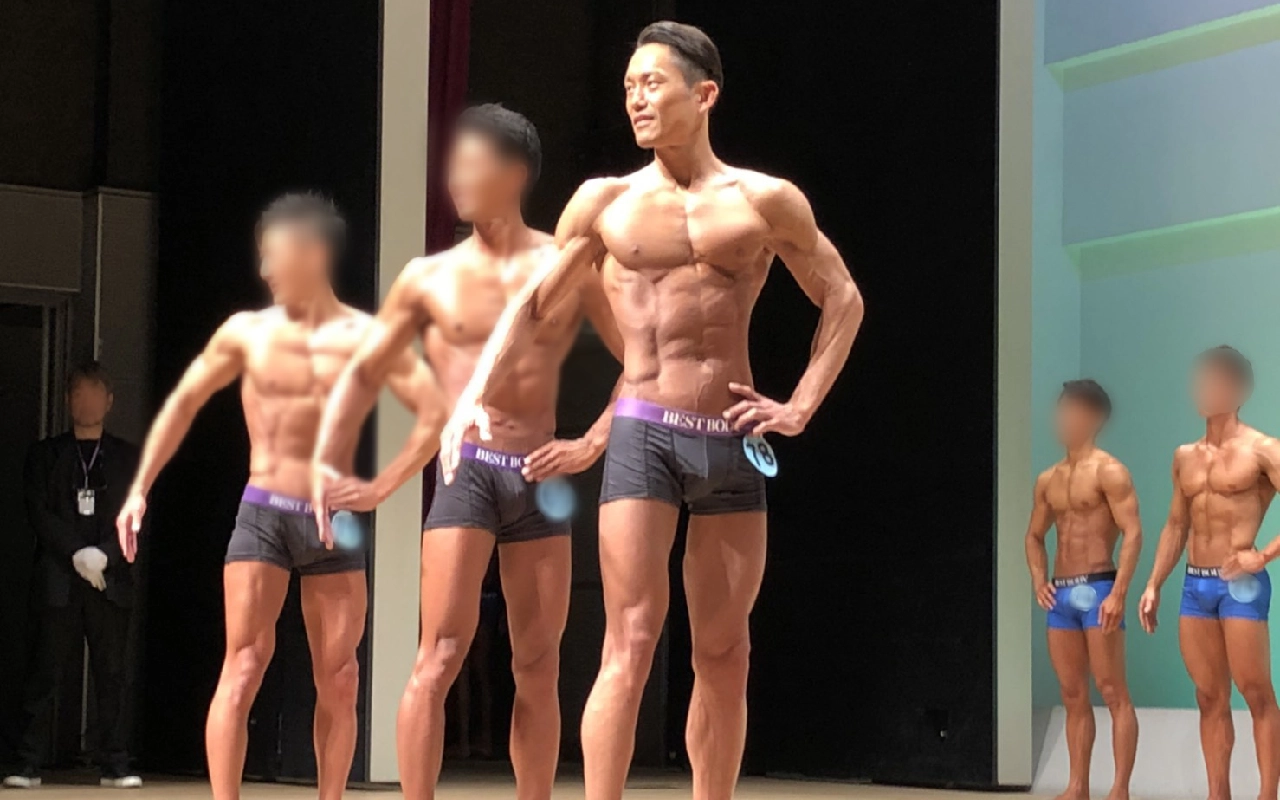 ボディメイク大会に出場した石川院長
